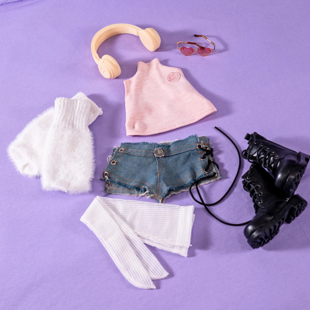 Image of Mini Sex Dolls Clothes Buying Denim Shorts Suit (For #2,3,8 Body)